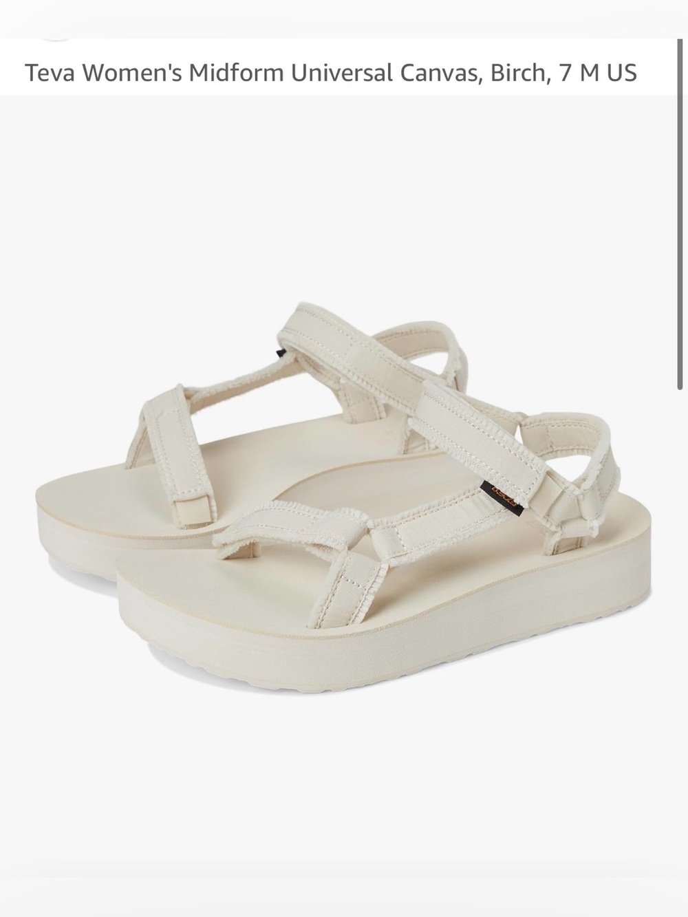 Teva beige midterm Adjustable Beige/Tan Outdoor Sandals size 7